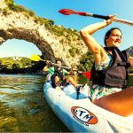 © descente en canoe kayak sous le pont d'arc - cap 07 canoe