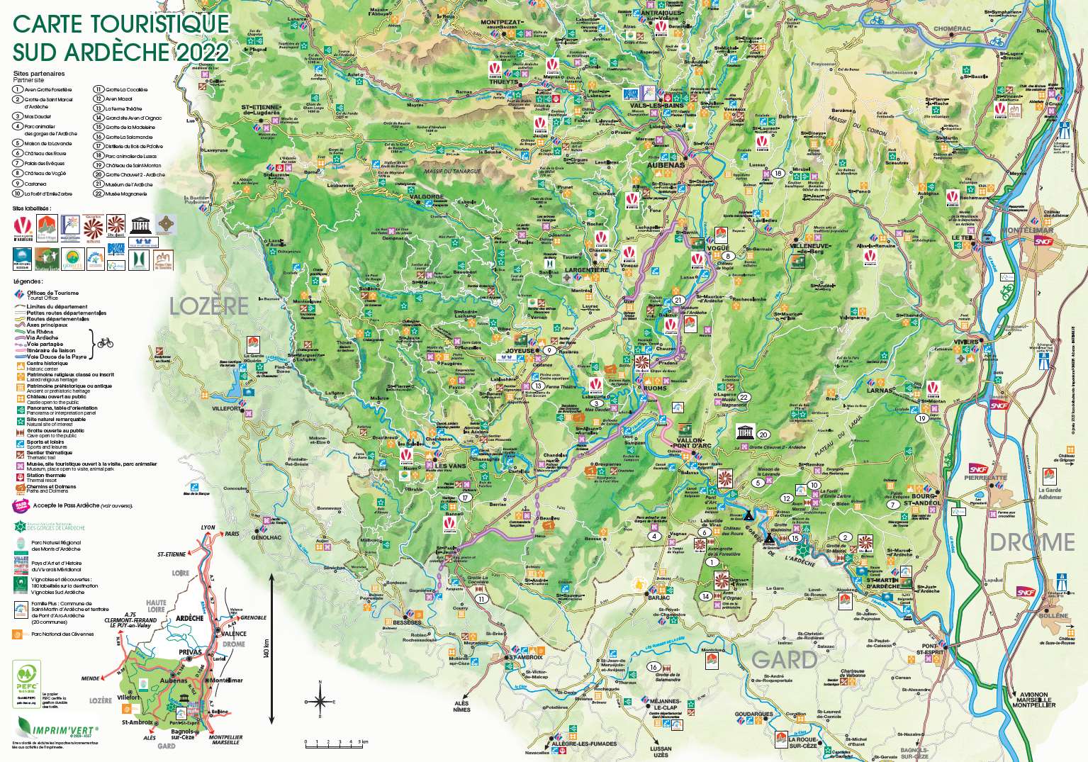 Carte Sud Ardèche 2022